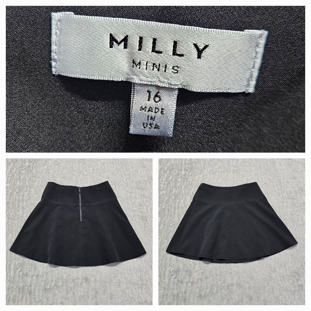 MILLY Mini Skirt Women's Size 16‎ Black